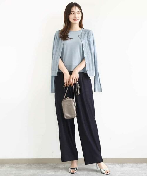 MK MICHEL KLEIN / エムケーミッシェルクラン ニット・セーター | シアーニットアンサンブル/洗える | 詳細10