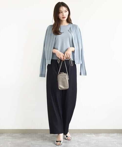 MK MICHEL KLEIN / エムケーミッシェルクラン ニット・セーター | シアーニットアンサンブル/洗える | 詳細11