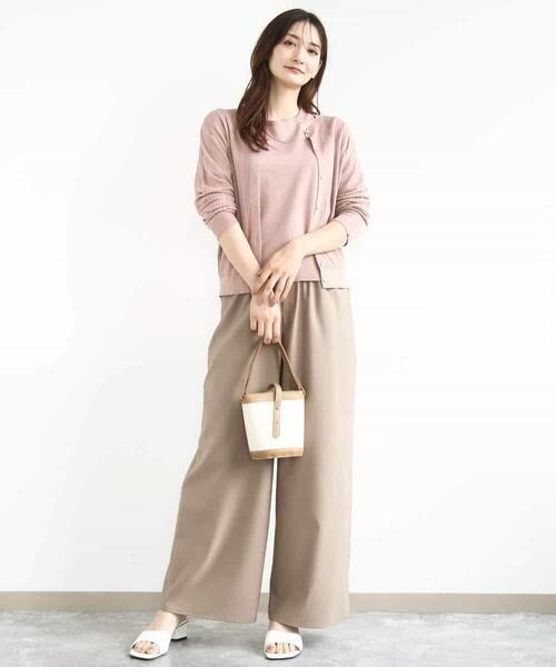 MK MICHEL KLEIN / エムケーミッシェルクラン ニット・セーター | シアーニットアンサンブル/洗える | 詳細2