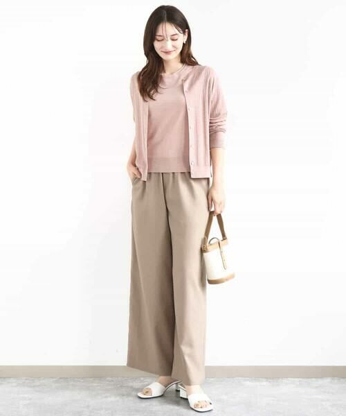 MK MICHEL KLEIN / エムケーミッシェルクラン ニット・セーター | シアーニットアンサンブル/洗える | 詳細3