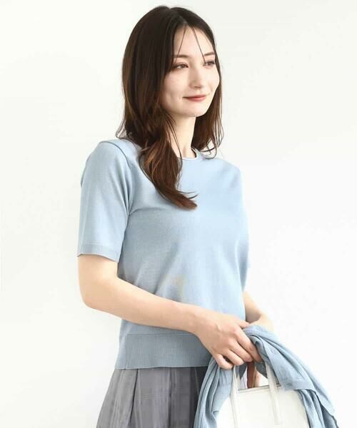 MK MICHEL KLEIN / エムケーミッシェルクラン ニット・セーター | シアーニットアンサンブル/洗える | 詳細5