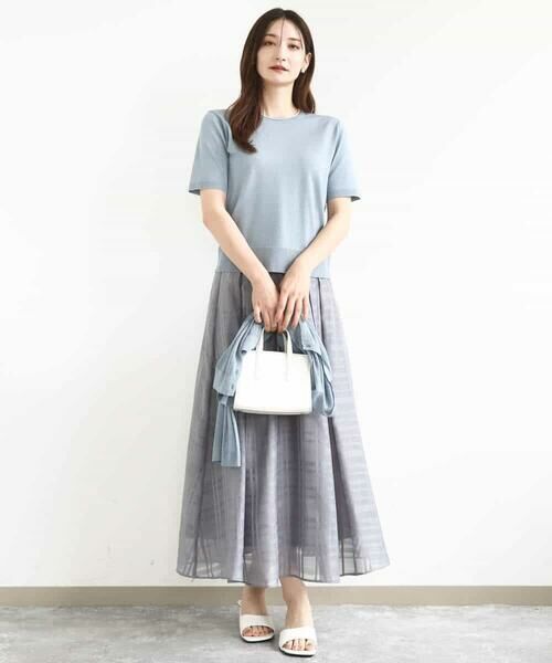 MK MICHEL KLEIN / エムケーミッシェルクラン ニット・セーター | シアーニットアンサンブル/洗える | 詳細6