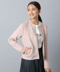 MK MICHEL KLEIN / エムケーミッシェルクラン その他アウター | フェイクスウェードショートブルゾン/洗える