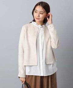 MK MICHEL KLEIN / エムケーミッシェルクラン その他アウター | フェイクスウェードショートブルゾン/洗える