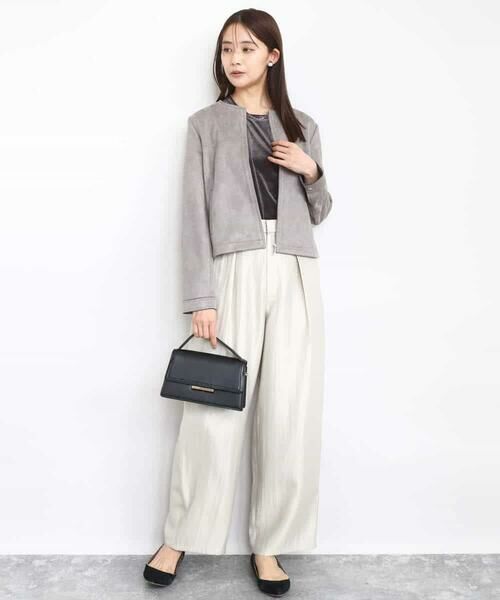 MK MICHEL KLEIN / エムケーミッシェルクラン その他アウター | フェイクスウェードショートブルゾン/洗える | 詳細11