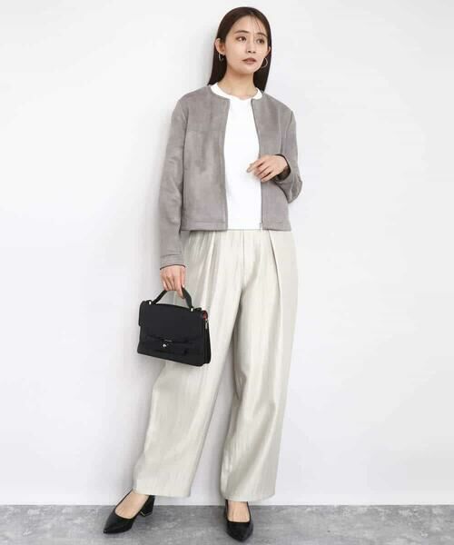 MK MICHEL KLEIN / エムケーミッシェルクラン その他アウター | フェイクスウェードショートブルゾン/洗える | 詳細13