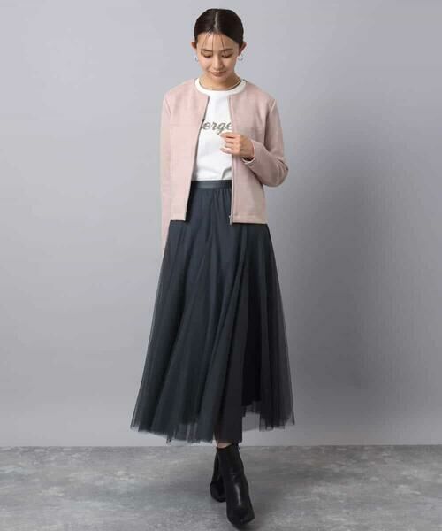 MK MICHEL KLEIN / エムケーミッシェルクラン その他アウター | フェイクスウェードショートブルゾン/洗える | 詳細2