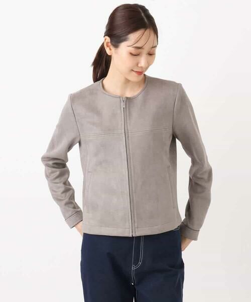 MK MICHEL KLEIN / エムケーミッシェルクラン その他アウター | フェイクスウェードショートブルゾン/洗える | 詳細20