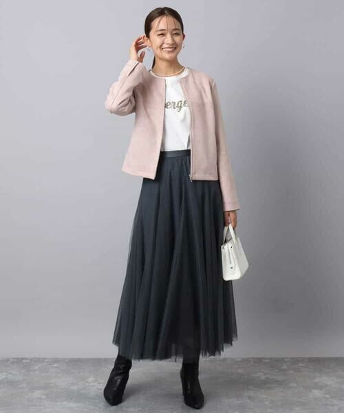 MK MICHEL KLEIN / エムケーミッシェルクラン その他アウター | フェイクスウェードショートブルゾン/洗える | 詳細4