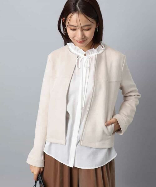 MK MICHEL KLEIN / エムケーミッシェルクラン その他アウター | フェイクスウェードショートブルゾン/洗える | 詳細5