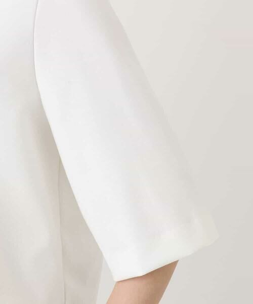 MK MICHEL KLEIN / エムケーミッシェルクラン カットソー | ポンチプルオーバー×ティアードフリルタンクトップ ツインセット/洗える | 詳細18