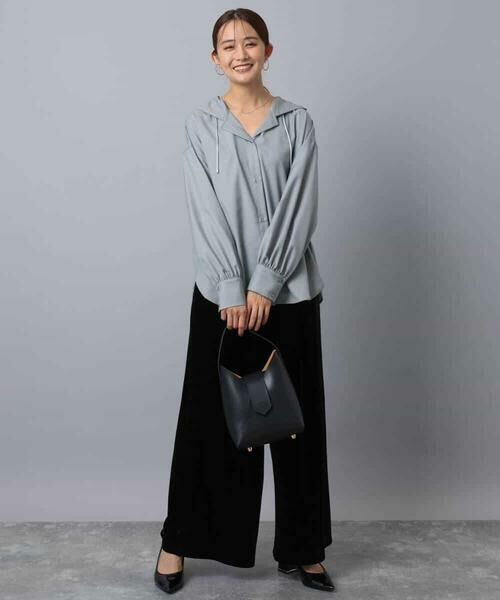 MK MICHEL KLEIN / エムケーミッシェルクラン シャツ・ブラウス | フーディーブラウス/洗える | 詳細11