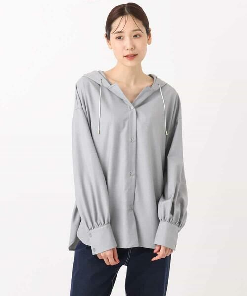 MK MICHEL KLEIN / エムケーミッシェルクラン シャツ・ブラウス | フーディーブラウス/洗える | 詳細13