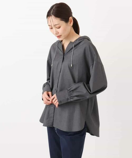 MK MICHEL KLEIN / エムケーミッシェルクラン シャツ・ブラウス | フーディーブラウス/洗える | 詳細21