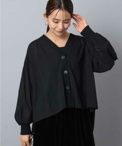 MK MICHEL KLEIN / エムケーミッシェルクラン カーディガン・ボレロ | バックギャザーデザインカーディガン/洗える