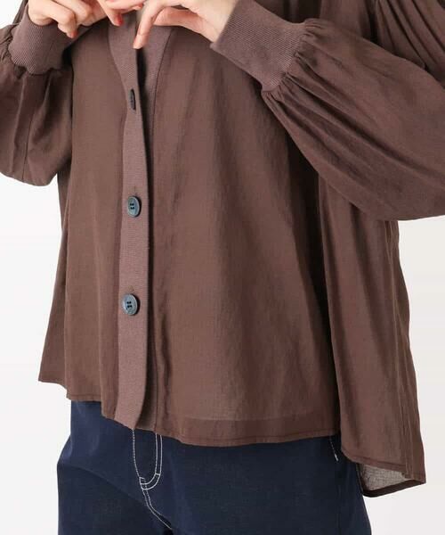 MK MICHEL KLEIN / エムケーミッシェルクラン カーディガン・ボレロ | バックギャザーデザインカーディガン/洗える | 詳細15