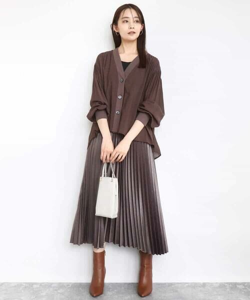 MK MICHEL KLEIN / エムケーミッシェルクラン カーディガン・ボレロ | バックギャザーデザインカーディガン/洗える | 詳細7