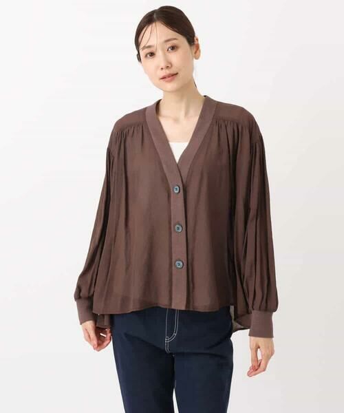 MK MICHEL KLEIN / エムケーミッシェルクラン カーディガン・ボレロ | バックギャザーデザインカーディガン/洗える | 詳細9