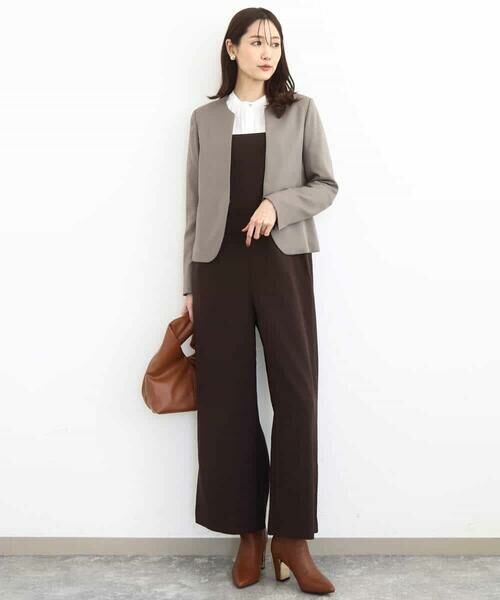 MK MICHEL KLEIN / エムケーミッシェルクラン ノーカラージャケット | メランジ調ノーカラージャケット/セットアップ対応/洗える | 詳細17