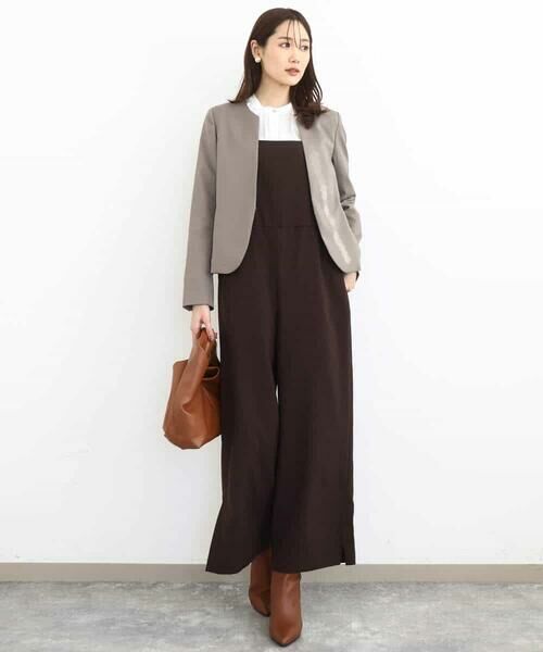 MK MICHEL KLEIN / エムケーミッシェルクラン ノーカラージャケット | メランジ調ノーカラージャケット/セットアップ対応/洗える | 詳細18