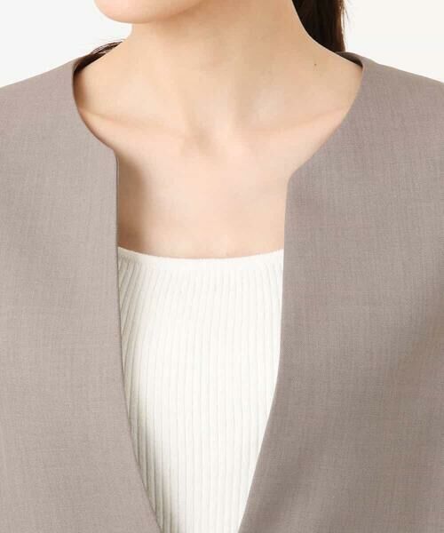 MK MICHEL KLEIN / エムケーミッシェルクラン ノーカラージャケット | メランジ調ノーカラージャケット/セットアップ対応/洗える | 詳細23