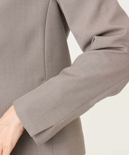 MK MICHEL KLEIN / エムケーミッシェルクラン ノーカラージャケット | メランジ調ノーカラージャケット/セットアップ対応/洗える | 詳細24