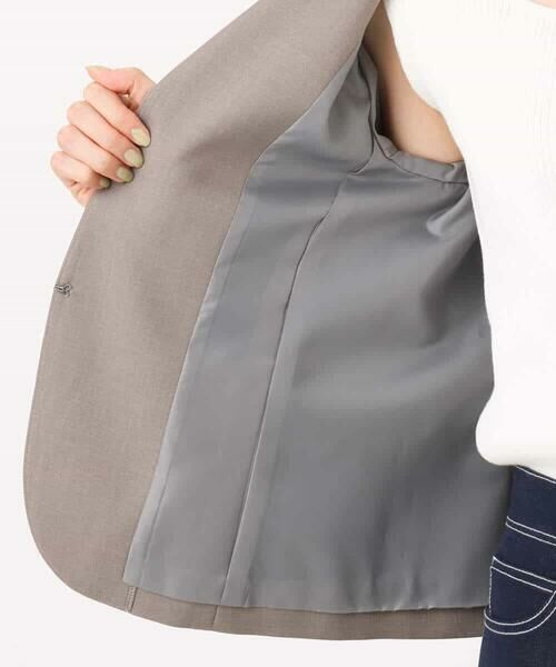 MK MICHEL KLEIN / エムケーミッシェルクラン ノーカラージャケット | メランジ調ノーカラージャケット/セットアップ対応/洗える | 詳細29