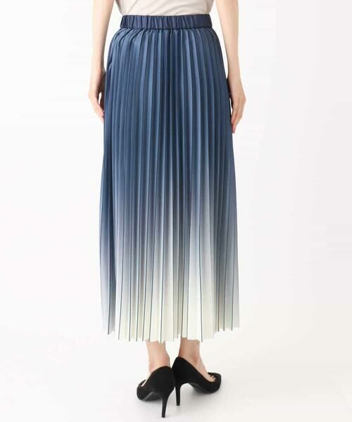 MK MICHEL KLEIN / エムケーミッシェルクラン ロング・マキシ丈スカート | グラデーションデザインニットプリーツスカート/洗える | 詳細11