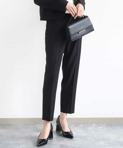 MK MICHEL KLEIN / エムケーミッシェルクラン チノ・ワークパンツ | メランジ調テーパードパンツ/セットアップ対応/洗える | 詳細1