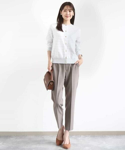 MK MICHEL KLEIN / エムケーミッシェルクラン チノ・ワークパンツ | メランジ調テーパードパンツ/セットアップ対応/洗える | 詳細10