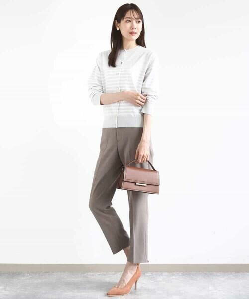 MK MICHEL KLEIN / エムケーミッシェルクラン チノ・ワークパンツ | メランジ調テーパードパンツ/セットアップ対応/洗える | 詳細11