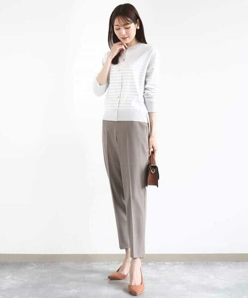 MK MICHEL KLEIN / エムケーミッシェルクラン チノ・ワークパンツ | メランジ調テーパードパンツ/セットアップ対応/洗える | 詳細12