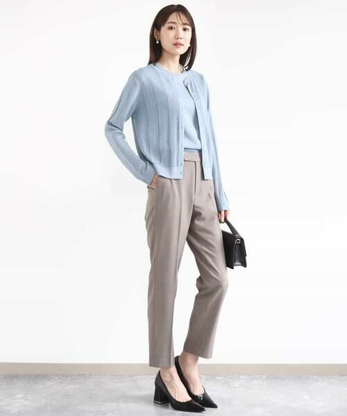 MK MICHEL KLEIN / エムケーミッシェルクラン チノ・ワークパンツ | メランジ調テーパードパンツ/セットアップ対応/洗える | 詳細8