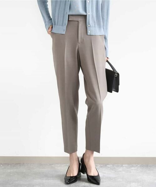 MK MICHEL KLEIN / エムケーミッシェルクラン チノ・ワークパンツ | メランジ調テーパードパンツ/セットアップ対応/洗える(ベージュ)