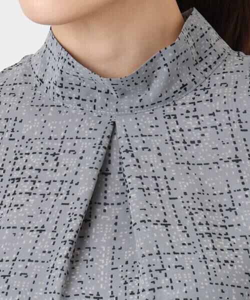 MK MICHEL KLEIN / エムケーミッシェルクラン シャツ・ブラウス | ツイード調チェックプリント シフォンブラウス/洗える | 詳細19