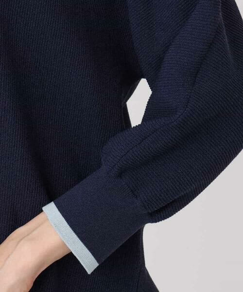 MK MICHEL KLEIN / エムケーミッシェルクラン ニット・セーター | ドルマンスリーブ配色デザインニット/洗える | 詳細27
