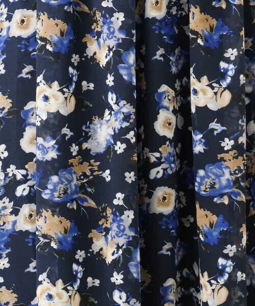 MK MICHEL KLEIN / エムケーミッシェルクラン ロング・マキシ丈スカート | クラシックフラワープリント シフォンスカート/洗える | 詳細28