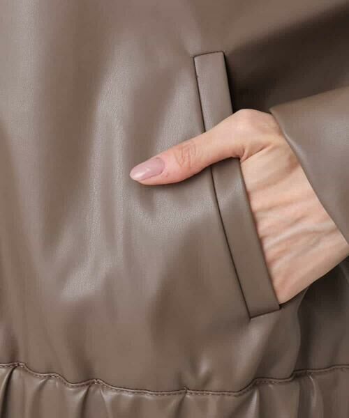 MK MICHEL KLEIN / エムケーミッシェルクラン その他アウター | ステンカラーフェイクレザーブルゾン/洗える | 詳細18