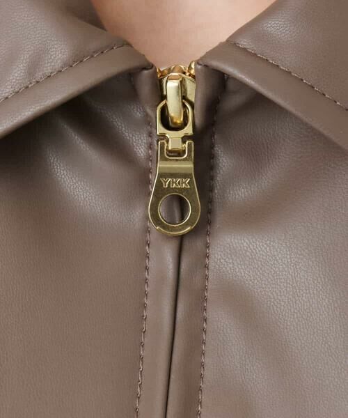 MK MICHEL KLEIN / エムケーミッシェルクラン その他アウター | ステンカラーフェイクレザーブルゾン/洗える | 詳細21