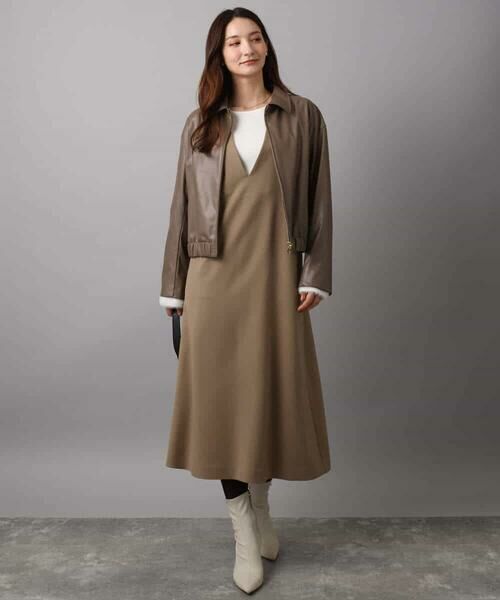 MK MICHEL KLEIN / エムケーミッシェルクラン その他アウター | ステンカラーフェイクレザーブルゾン/洗える | 詳細9