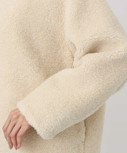 MK MICHEL KLEIN / エムケーミッシェルクラン その他アウター | ノーカラーボアブルゾン/洗える | 詳細18