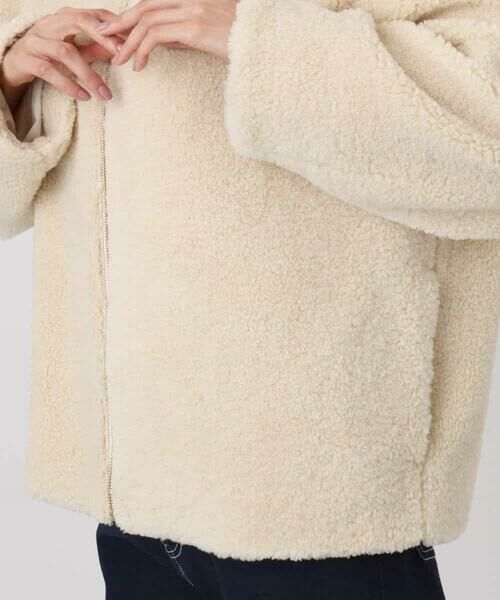 MK MICHEL KLEIN / エムケーミッシェルクラン その他アウター | ノーカラーボアブルゾン/洗える | 詳細20