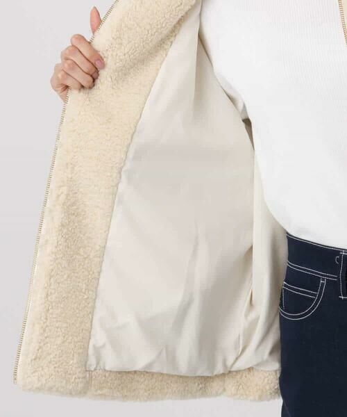 MK MICHEL KLEIN / エムケーミッシェルクラン その他アウター | ノーカラーボアブルゾン/洗える | 詳細23