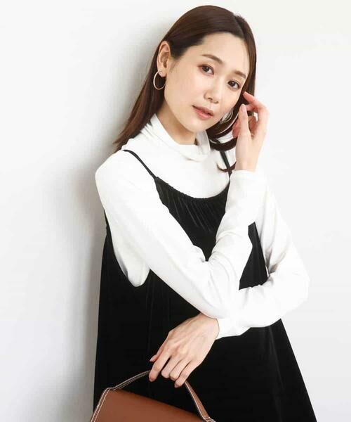 MK MICHEL KLEIN / エムケーミッシェルクラン カットソー | ハイネックシアーカットソー/洗える | 詳細1