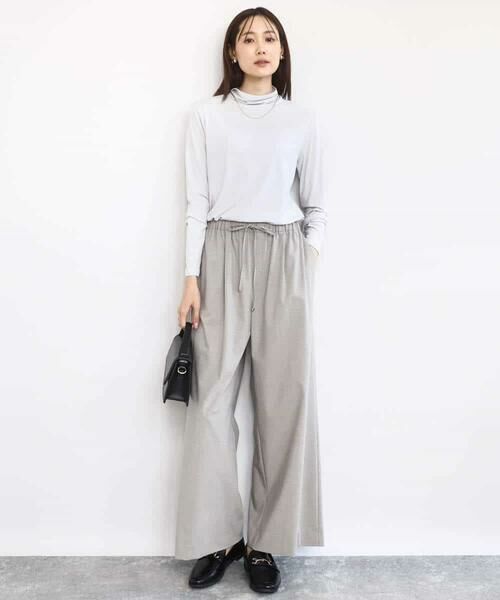 MK MICHEL KLEIN / エムケーミッシェルクラン カットソー | ハイネックシアーカットソー/洗える | 詳細11