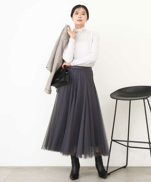 MK MICHEL KLEIN / エムケーミッシェルクラン カットソー | ハイネックシアーカットソー/洗える | 詳細12