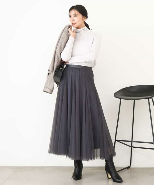 MK MICHEL KLEIN / エムケーミッシェルクラン カットソー | ハイネックシアーカットソー/洗える | 詳細14