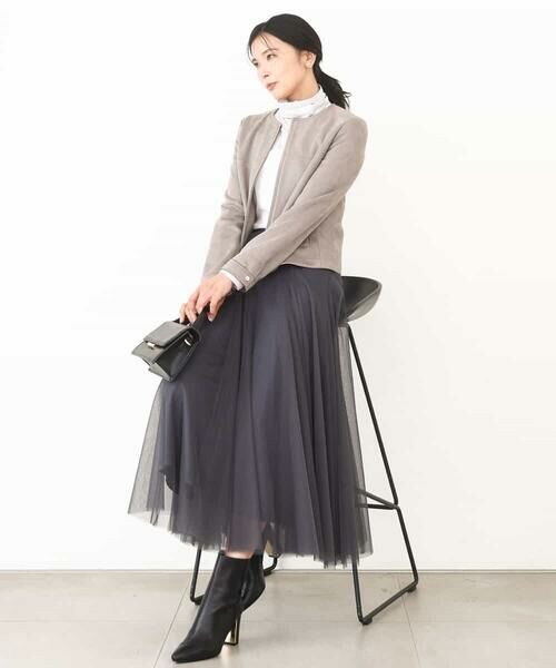 MK MICHEL KLEIN / エムケーミッシェルクラン カットソー | ハイネックシアーカットソー/洗える | 詳細17