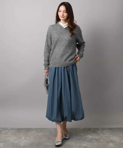 MK MICHEL KLEIN / エムケーミッシェルクラン カットソー | ハイネックシアーカットソー/洗える | 詳細4