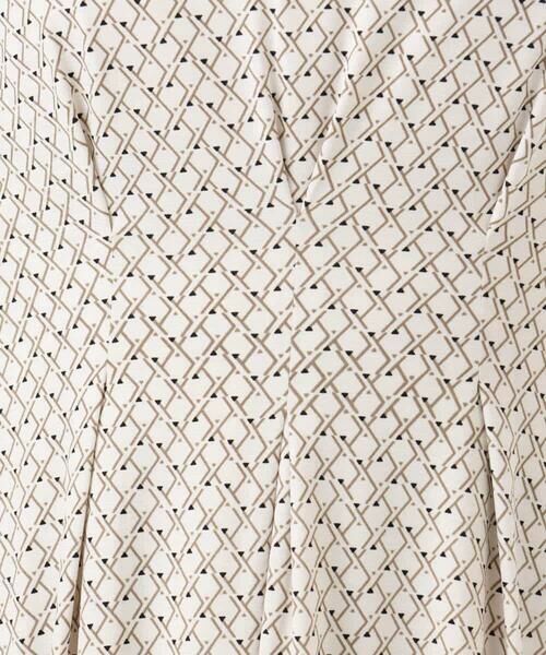 MK MICHEL KLEIN / エムケーミッシェルクラン ロング・マキシ丈ワンピース | タックデザイン幾何柄ワンピース/洗える | 詳細18